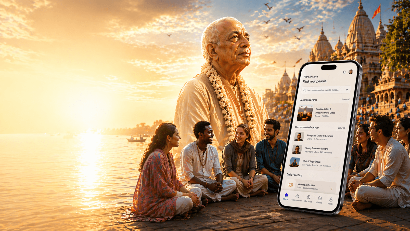 Relion devotional community and product hero background